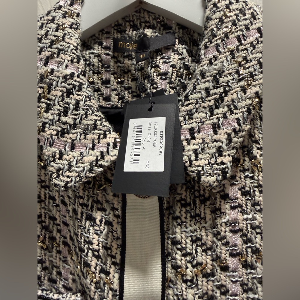 NWT-Maje Renatola Tweed Shirt Dress - Picture 4 of 4